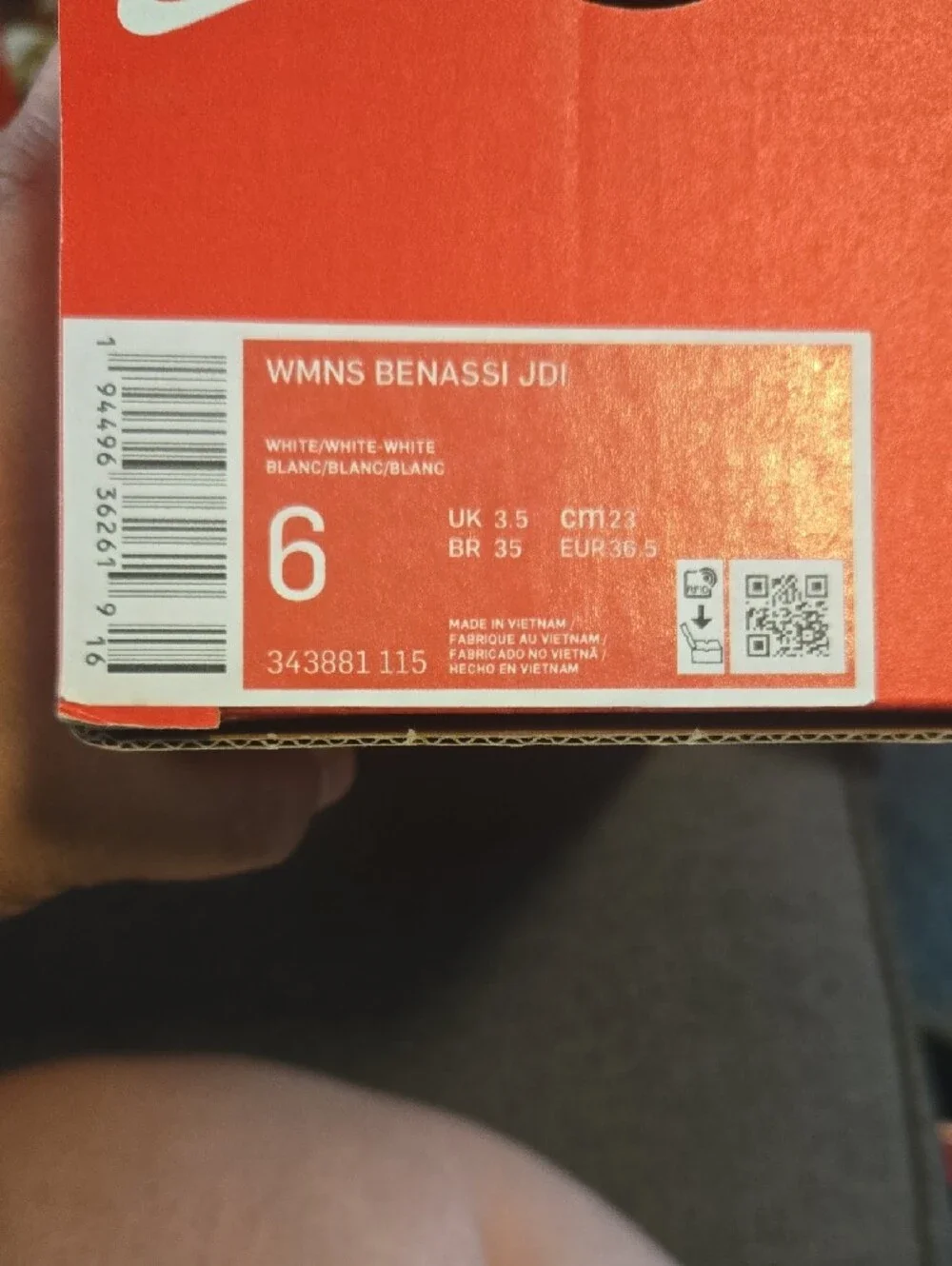Nike Benassi JDI Slides Women’s 6 Light Blush Pink White 343881-115 New in Box